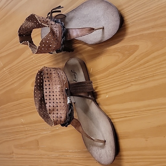 Free People Shoes - New Free People Boho Leather Fringe Sandals, 10